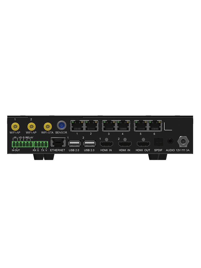DAHUA TU20 Pro: procesador LED todo en uno con 6 puertos de red y hasta 3.9M píxeles. Integra Android y tarjeta de envío, reproduce sin PC, permite pantalla inalámbrica y gestión en la nube 24/7. Ideal para salas, hoteles, retail y señalización digital.