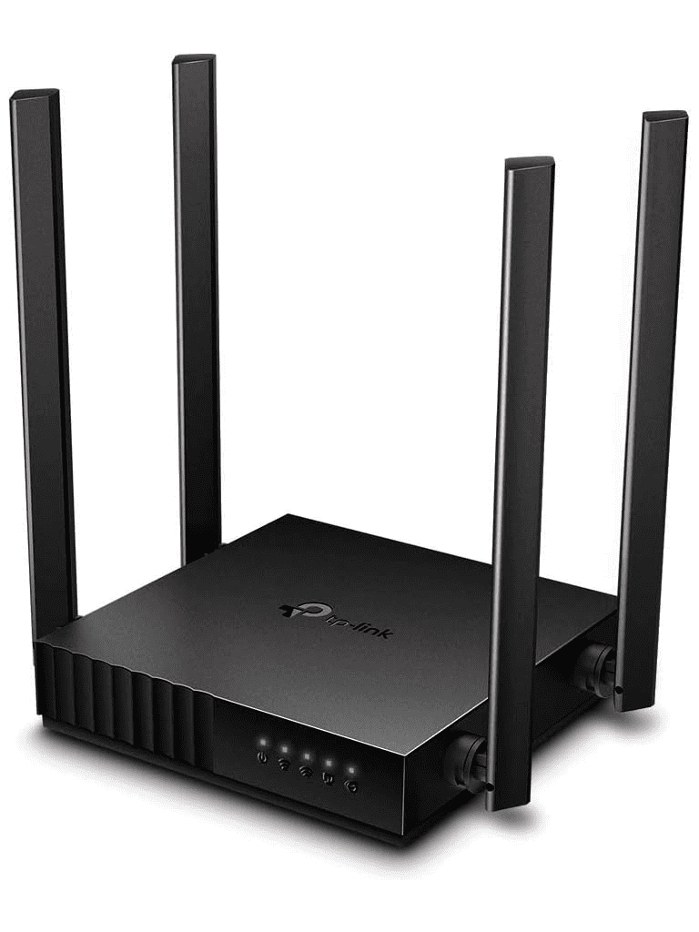 TP-LINK Archer C50 - Ruteador WiFi AC 1200Mbps con 1 puerto WAN RJ45 Fast Ethernet, 4 puertos LAN RJ45 Fast Ethernet, 4 antenas fijas y modos de funcionamiento como enrutador y punto de acceso.