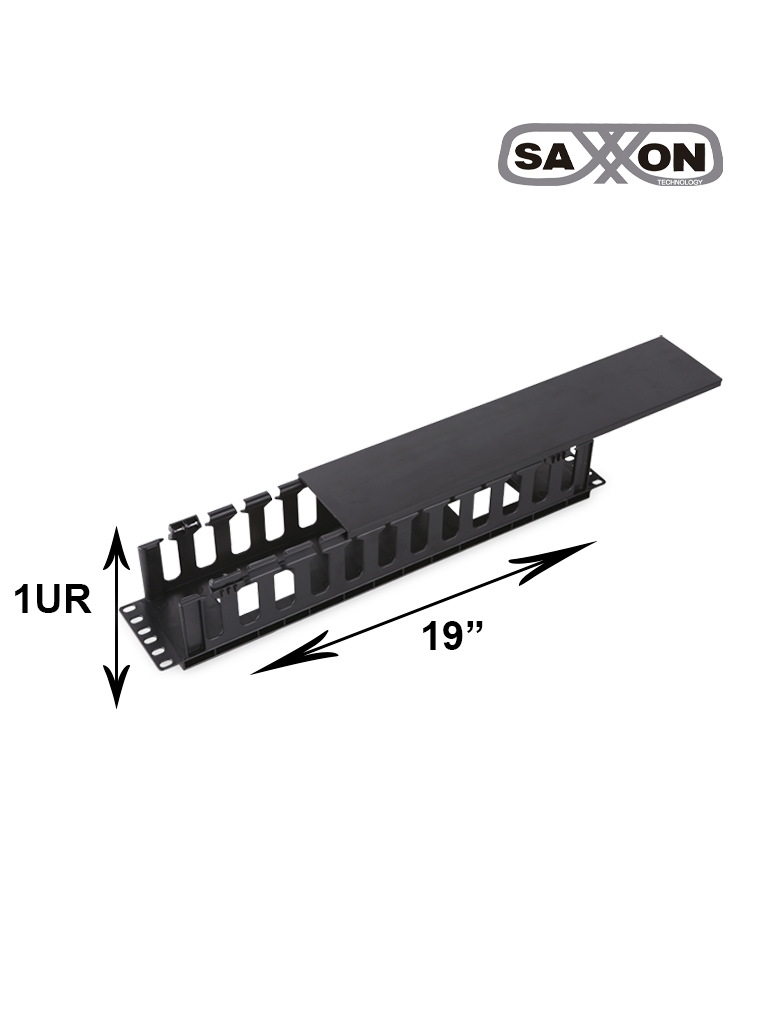 SAXXON J6069 - Organizador de cable horizontal para rack / Un lado / Plastico / 2U