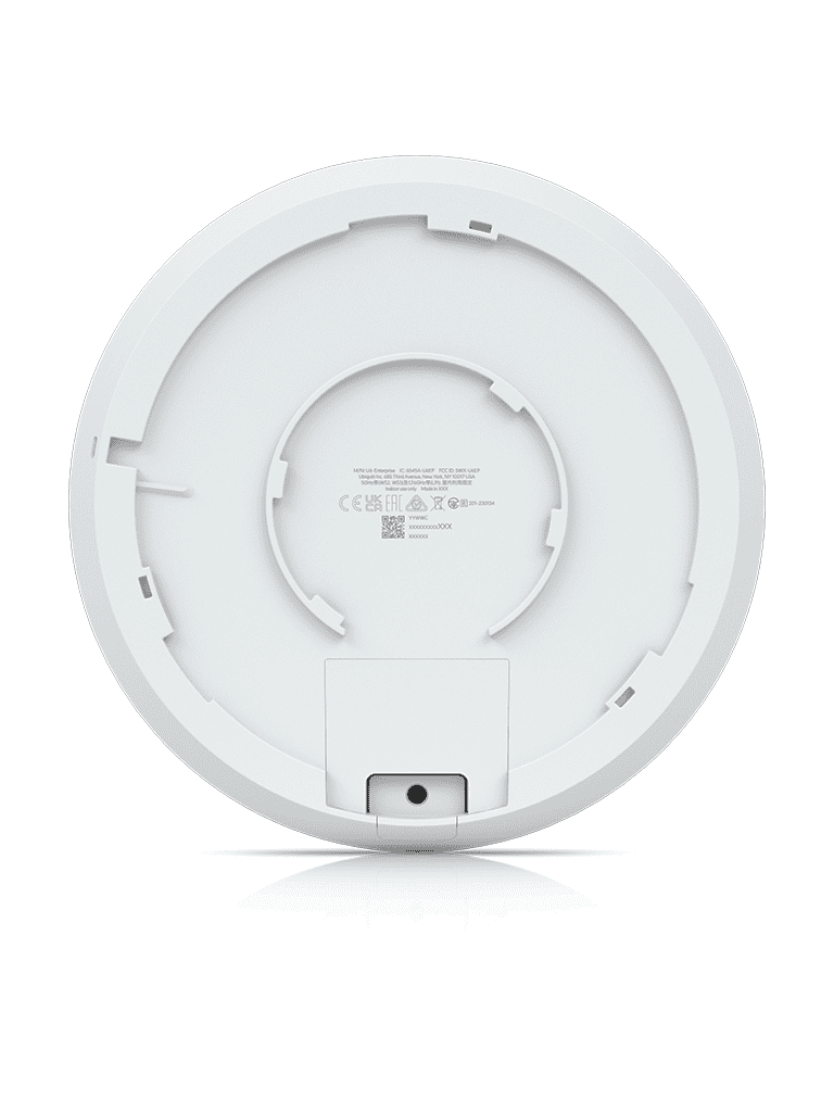 UBIQUITI U6-ENTERPRISE- Punto de Acceso WiFi 6 Enterprise/ MIMO 4x4/ Alta Densidad de Usuarios/ Freciencia WiFi 2.4GHz & 5GHz & 6GHz/ 1 Puerto RJ45 2.5GBE