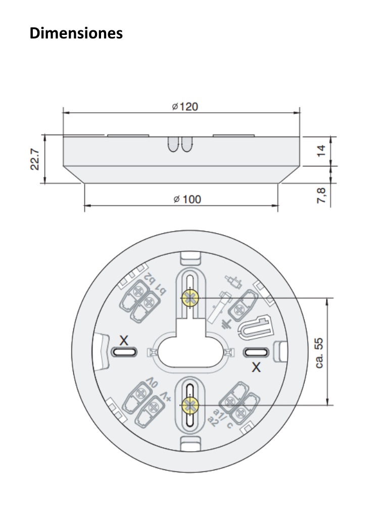 BOSCH F_MS400B - Base con Logo BOSCH compatible con Sensores serie 425