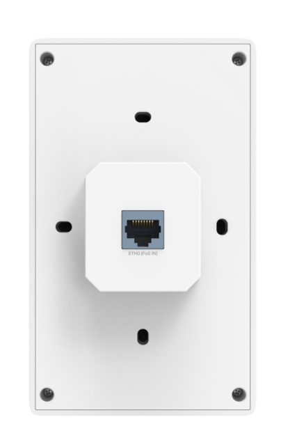 TP-LINK EAP725-Wall- Punto de acceso Wi-Fi 7 para montaje en pared BE3600,  Hasta 2882Mbps en 5 GHz y 688Mbps en 2,4 GHz  para alcanzar un total de 3570Mbps, 1 puerto 2,5 GbE, Funciones avanzadas, Gestión centralizada y Mesh