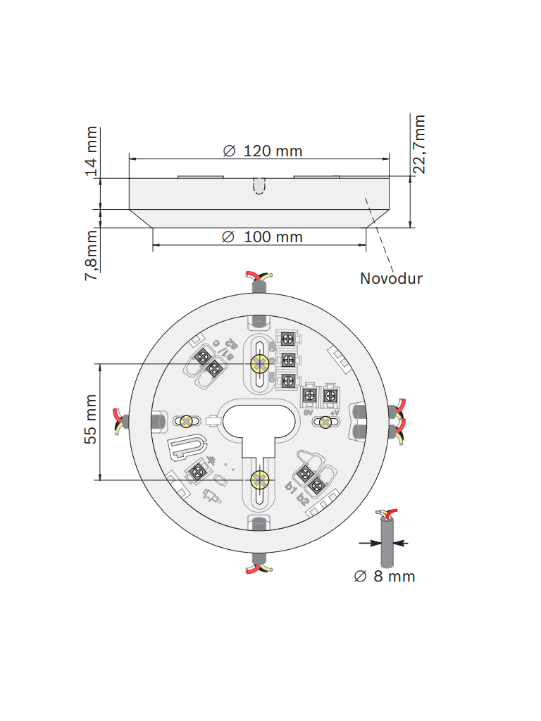 BOSCH F_MSR320 BASE DE DETECTOR CONVENCIONAL CON RELE