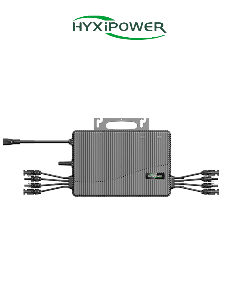 HYXIPOWER HYX-M2500D-SW - Microinversor Potencia Salida 2500W / Comunicación de monitoreo WIFI / Conexión Hasta 4 Módulos Solares / Protección IP67 / Diseño Tipo Gancho / Plug & Play / Compatible con Módulos Fotovoltaicos de 500 a 700 Watts