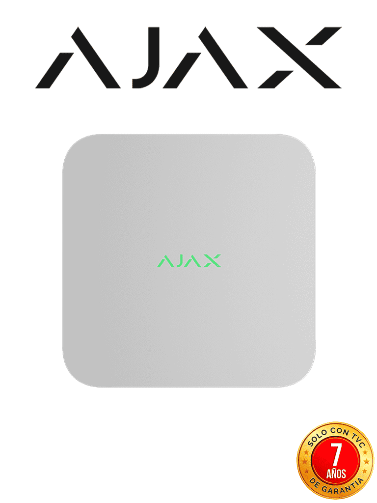 Ajax NVR (8ch) - Grabador de video en red de 8 canales para cámaras IP resolución 4K cámaras ONVIF/RTSP. Acepta cámaras AJAX y de otros fabricantes
