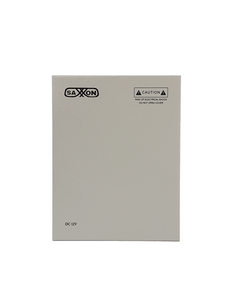 SAXXON SX10A9CHB - Fuente de Poder Profesional 12 VCD / 10 Amperes / 9 Canales / 1.1 Amperes por Canal / Compatible con Bateria de Respaldo ( No incluida ) / Protección contra Sobrecargas /