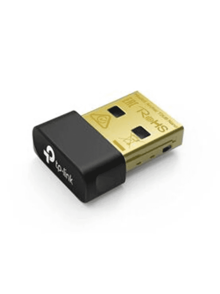 TP-LINK Archer T2U Nano - Mini Adaptador USB inalámbrico de doble banda AC 600 Mbps con antena omnidireccional.