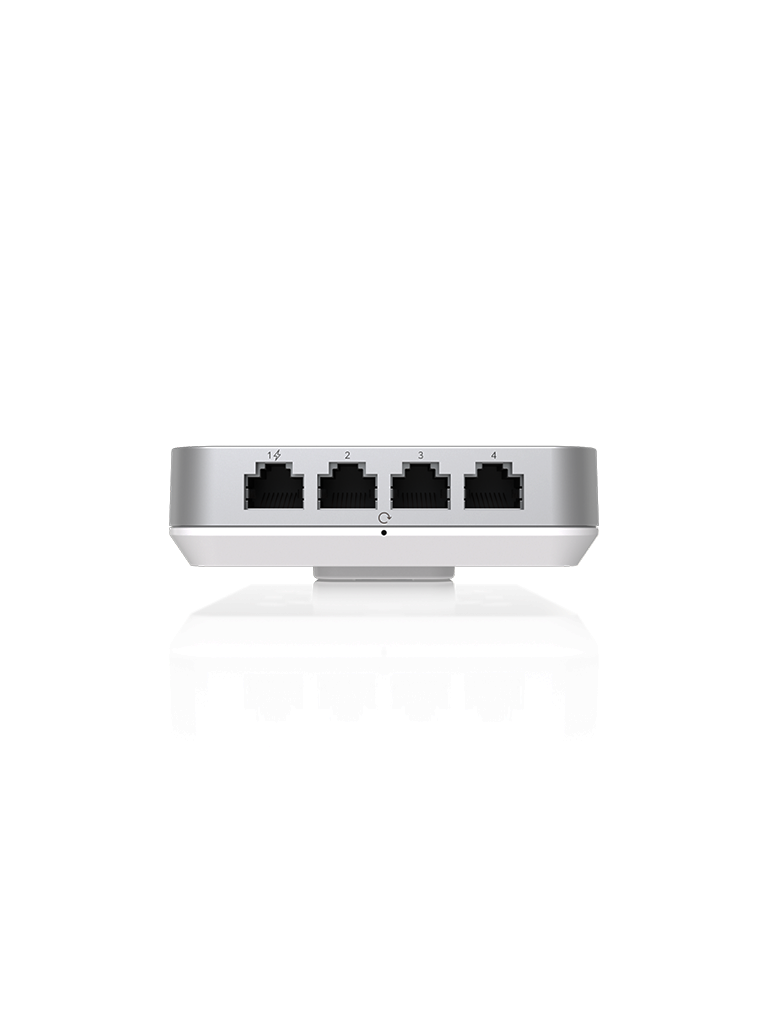UBIQUITI U6-IW - Punto de Acceso para pared WiFi 6/ Frecuencia de operación 2.4GHz y 5GHz/ Capacidad de transmisión de hasta 5.3Gbps/ 4 Puertos secundarios RJ-45