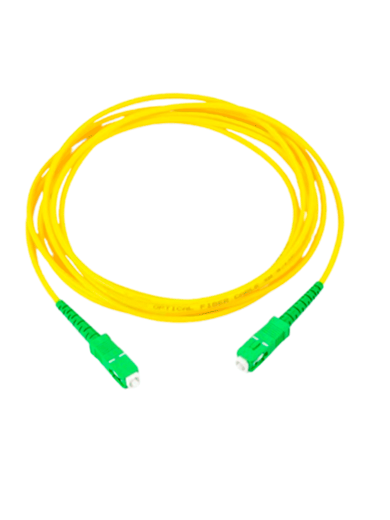 TCE  - LMN-FO-SCA-SCA-01 - Jumper SC-SC Monomodo / APC / Simplex 2 mm / 1 metro / Amarillo