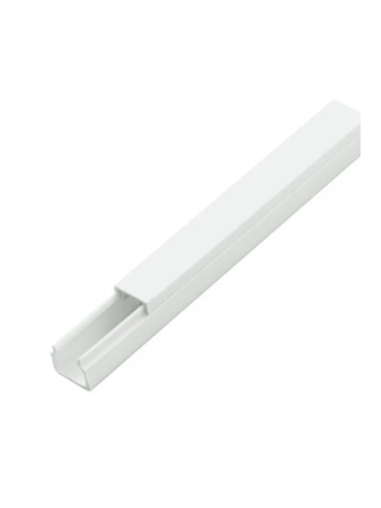 SBE TECH SBE-1112 - Canaleta plástica / PVC / Una vía / Alto 1.1 cm, Ancho 1.2 cm, Largo 2 metros
