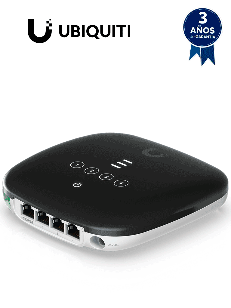 UBIQUITI UF-WIFI - UFiber WiFi 802.11n GPON ONU, Unidad de Red Óptica con 1 puerto WAN GPON (SC/APC) y 4 puertos LAN Gigabit Ethernet. — UISP · SKU UBI1810003