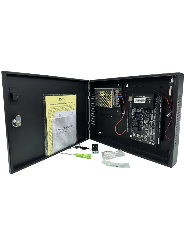 ZKTECO C3200Plus- Panel de control de acceso RFID, 2 puertas, 4 vías, capacidad para 100,000 usuarios y tarjetas, capacidad de código QR, Push SDK