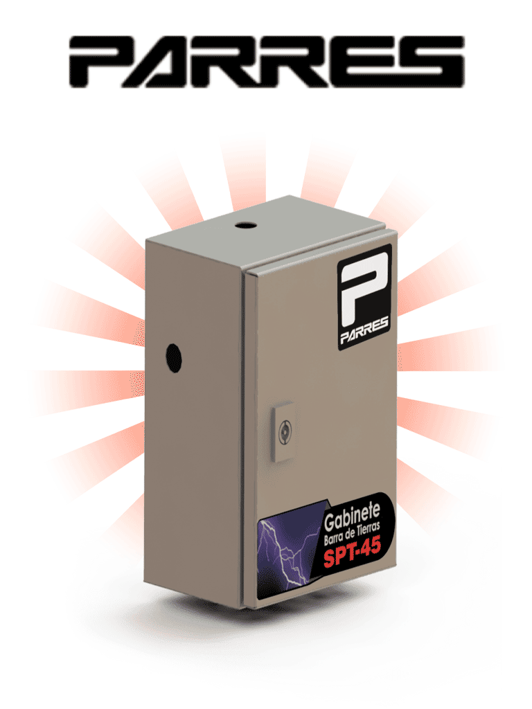 PARRES GBTPGSPT-45 Gabinete para tierra física POWER GROUND BARRA DE TIERRAS SPT-45 / 30cm x 20cm x 15cm /Acero al carbón pintura electrostática. Con barra de conexión con opresores integrados para cables de calibre 1/0 AWG.