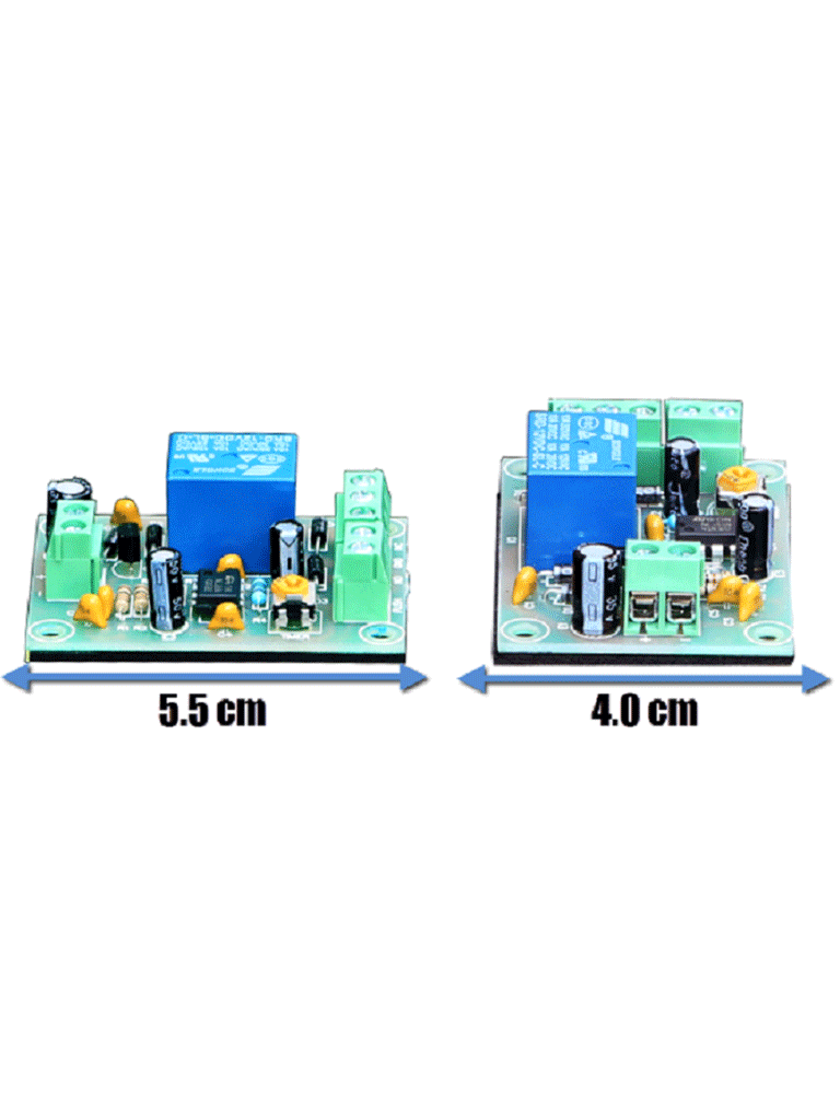 YLI PCB505 - Módulo de Relevador con Retardo de Tiempo ajustable / Salidas  NC y NO / Conexión de botón / Voltaje 12 VDC / 1 a 30 segundos