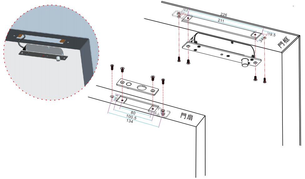 YLI YB700ALED - Cerradura eléctrica de Perno con indicador led, de uso rudo para control de acceso , cuenta retardo de tiempo de 3,6 y 9 segundos con hasta 2000 Kg de fuerza de sujeción