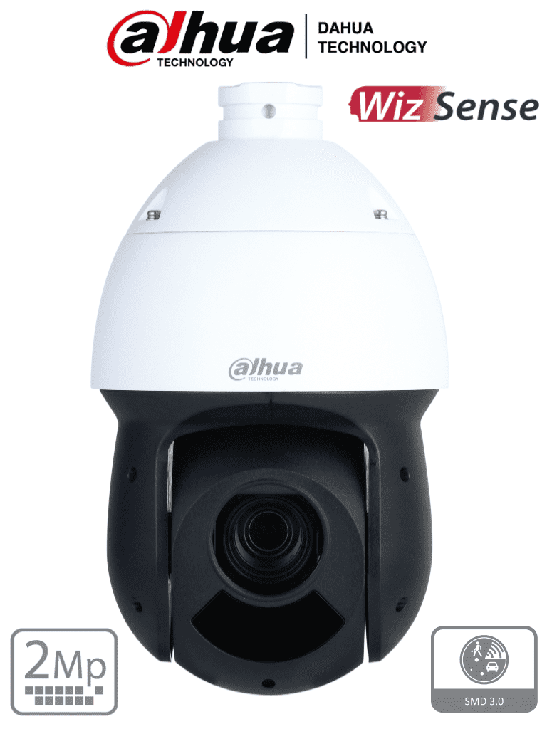 DAHUA SD49216DB-HNY - Camara IP PTZ de 2 Megapixeles/ 16x de Zoom Óptico/ 100 Metros de IR/ WizSense con SMD Plus/ Detección de Rostros Hasta 8 Rostros al Mismo Tiempo/ Protección Perimetral/ H.265/ WDR Real de 120 dB/ Ranura para MicroSD/ — Dahua Technology · SKU DHT0060035