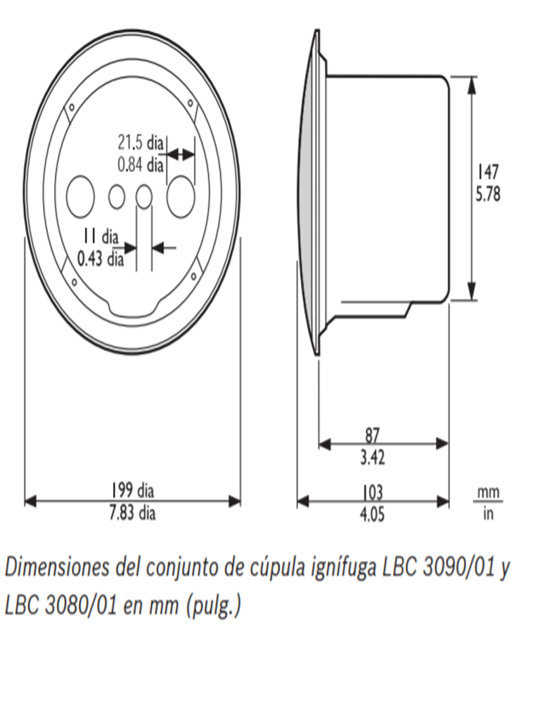 BOSCH M_LBC308001- BURBUJA IGNIFUGA COLOR ROJO