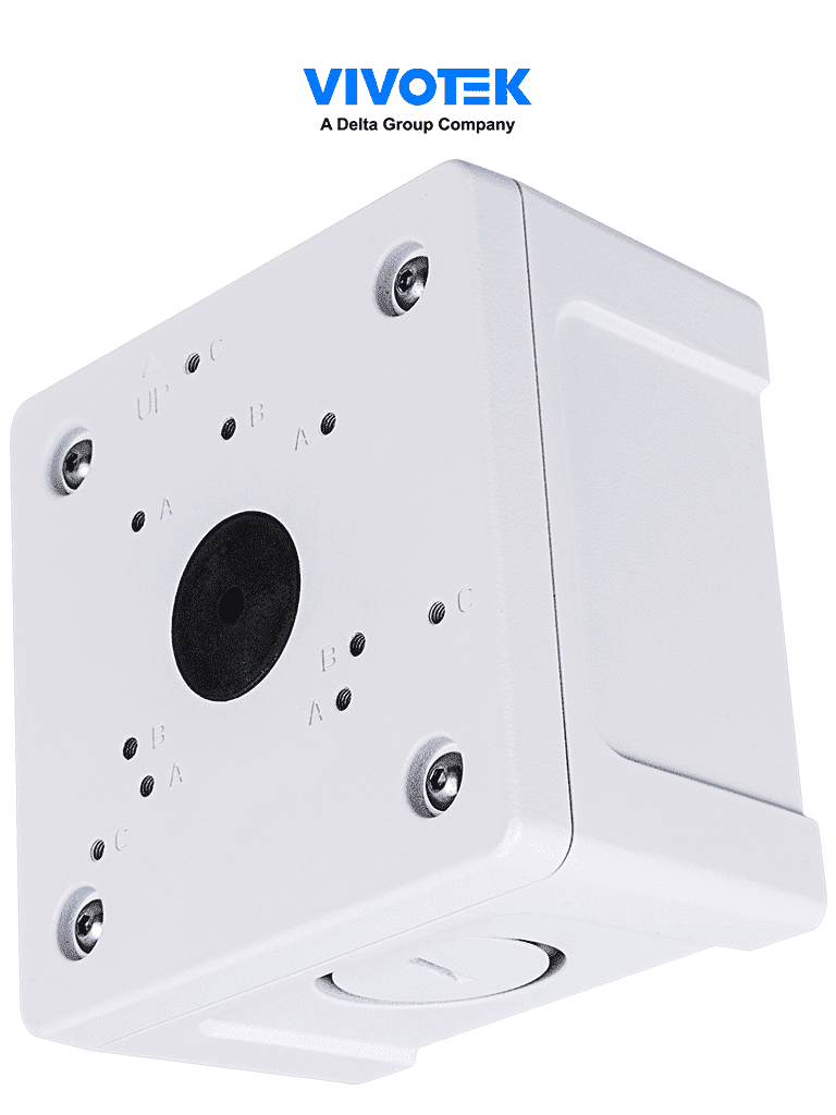 VIVOTEK AM-71C_V02 - Caja de conexiones de exterior para cámaras domo y bullet, IP66, color blanco, fabricada en aleación de aluminio · SKU VIV084013