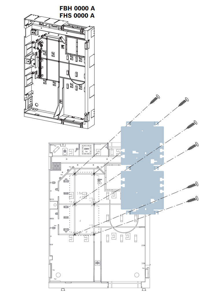 BOSCH F_HMP0003A - Placa para Bastidor de Montaje / Acero / 282 x 130 x 7.50 mm