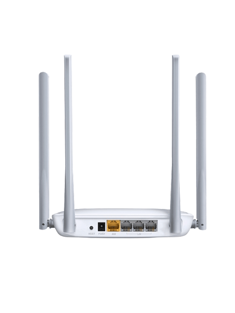 MERCUSYS MW325R -  Router inalámbrico N con velocidad mejorada de 300 Mbps en la frecuencia de 2.4 GHz. Posee 1 puerto WAN y 3 puertos LAN de 10/100 Mbps, junto con 4 antenas de 5 dBi para una mayor cobertura.