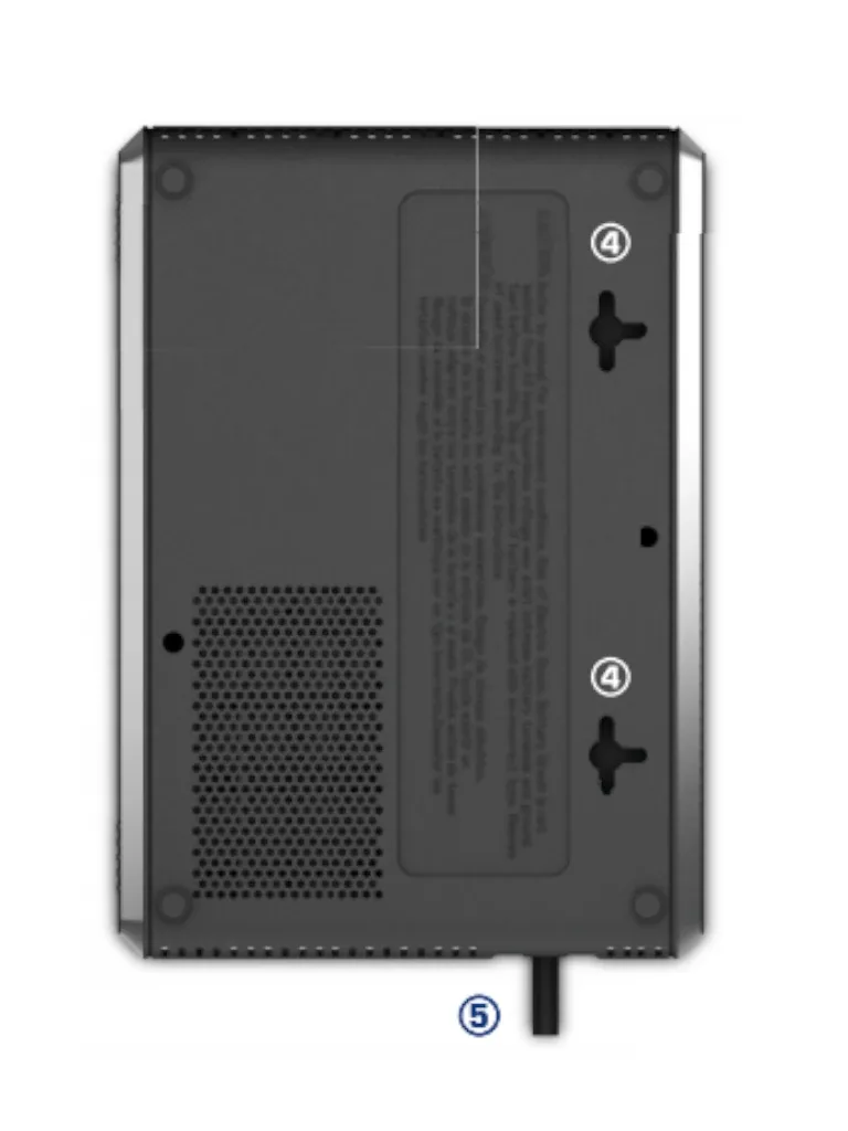 CDP R-UPR604 UPS interactivo CDP de 600VA/300Watts con 4 terminales de salida Nema 5-15R con respaldo/AVR y supresión de pico