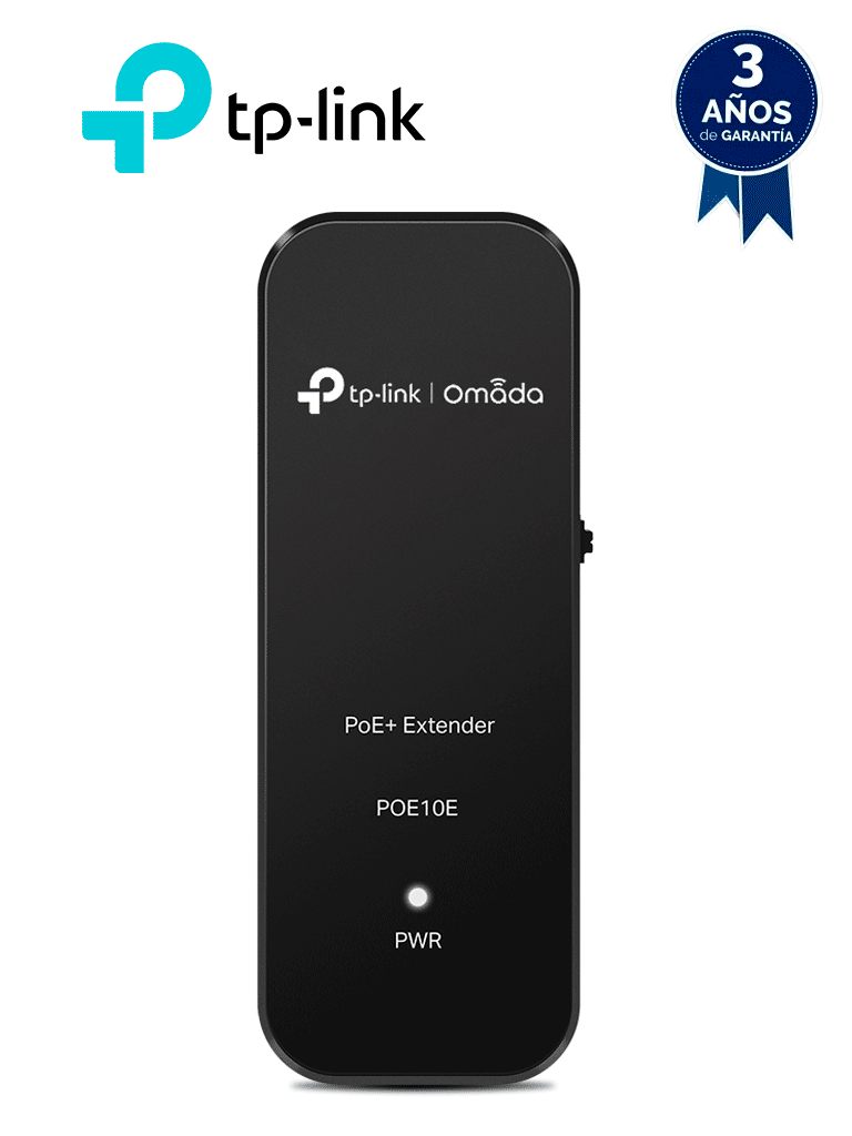 TP-LINK POE10E - Extensor PoE+ Fast Ethernet , Extiende una conexión de red PoE/PoE+ 100m – 250m adicionales (Modo 10 Mbps) desde el equipo de fuente de alimentación PoE , Compatible con dispositivos 802.3af/at , 2 puertos de 10/100Mbps.