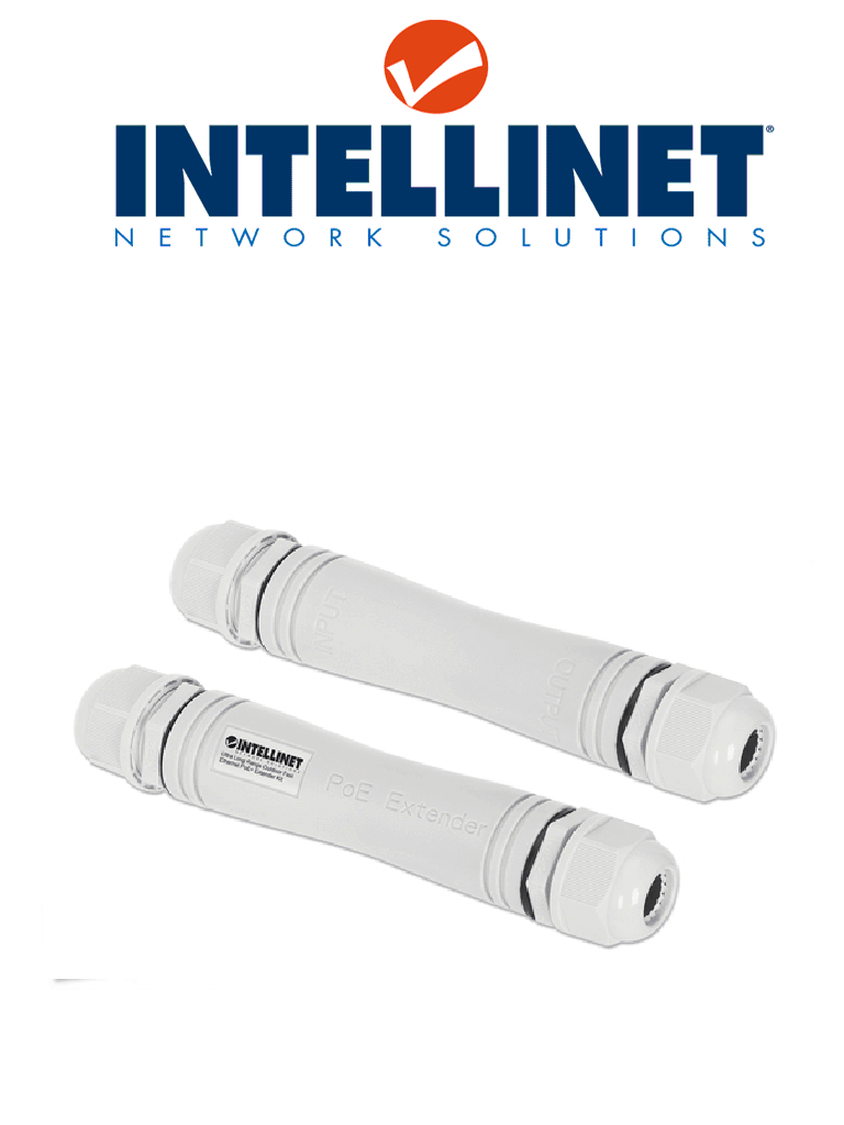 INTELLINET 561952 - Extensor PoE de  hasta 1000 m / 30W maximo/ Para exteriores IP67 / Ideal para instalaciones de camaras IP /