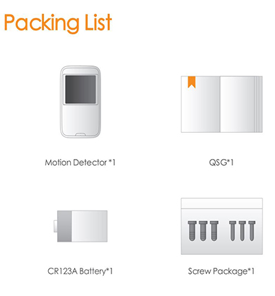 IMOU MOTION DETECTOR (ARD1231-SW-imou) - Sensor de Movimiento Inalambrico con frecuencia de 433 MHz, cobertura de 12 metros y sistema antimanipulación "Tamper"