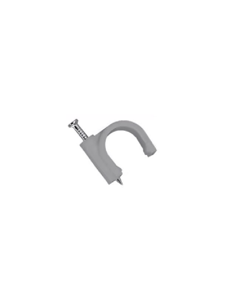TCE LMG-NCC-5mmC-Gy100 - Grapa de pared / Diámetro interno 5 mm / Altura 6 mm / Color gris / Bolsa de 100 piezas