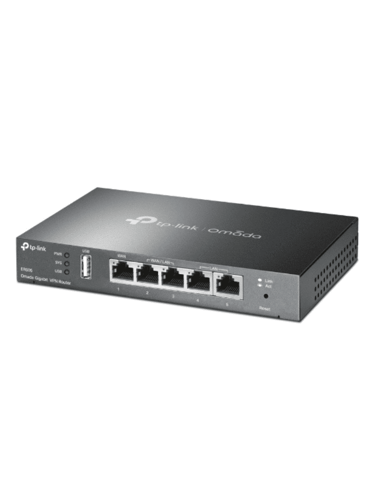 TP-LINK ER605 - Router Omada VPN SDN Multi-WAN Gigabit con 1 puerto WAN Gigabit, 2 LAN Gigabit y 2 configurables LAN/WAN, hasta 25,000 sesiones concurrentes, con gestión centralizada Omada o stand-alone y 1 puerto USB 2.0.