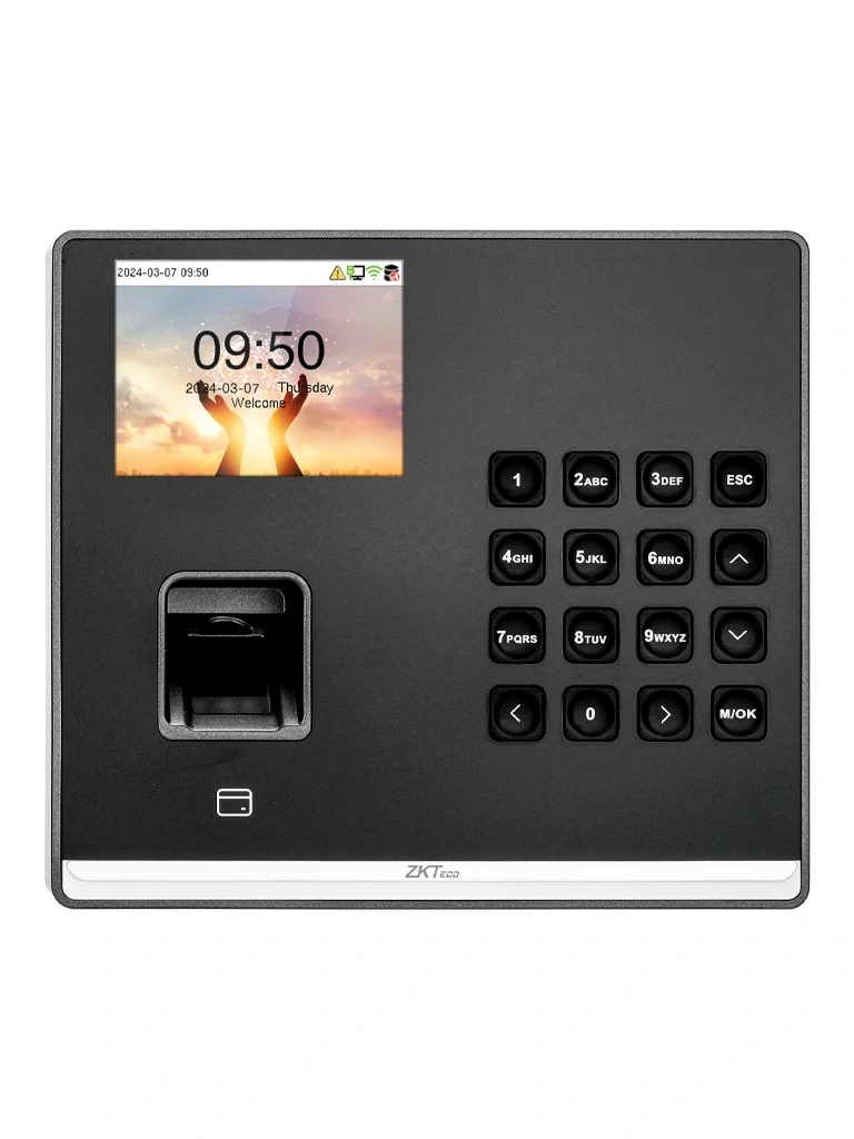 ZKTECO SenseFP M2 LR- Control de Asistencia y Acceso Básico con Huella Digital BioID+ (3,000), Tarjeta de Proximidad 125 kHz (3,000), 100,000 Eventos y Conexión TCP/IP (Compatible con ZKBio Zlink)