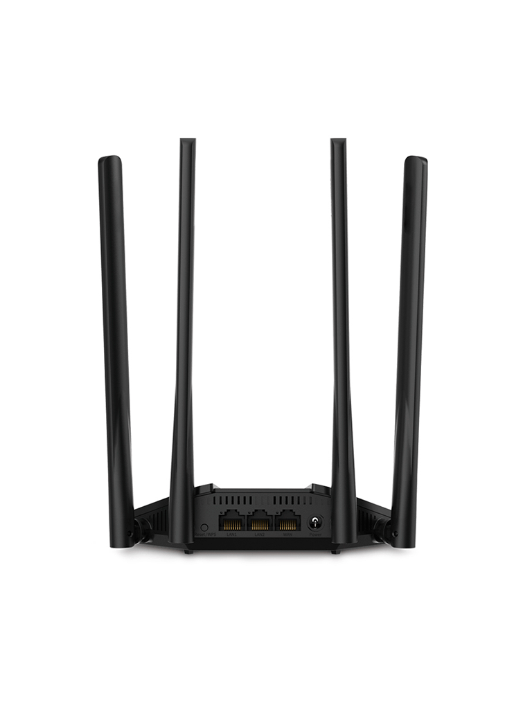 MERCUSYS MR30G -  Router inalámbrico Gigabit AC1200 con doble banda 2.4 GHz y 5 GHz, 2 puertos LAN Gigabit, 1 puerto WAN Gigabit. Incluye tecnología MU-MIMO y Beamforming, 4 antenas de 5 dBi, compatible con EasyMesh y función de control parental.