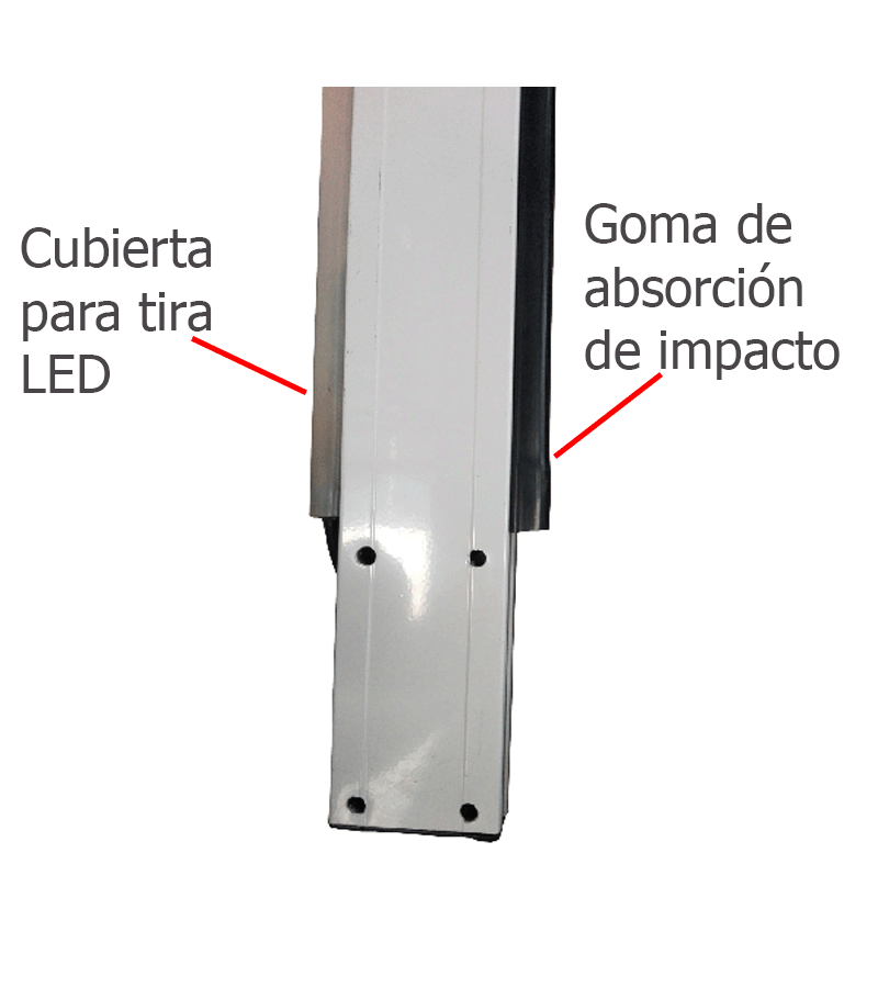 WEJOIN WJLBM3L - Brazo recto izquierda LED tipo rectangular de 3 metros / Compatible con barrera  LED izquierda