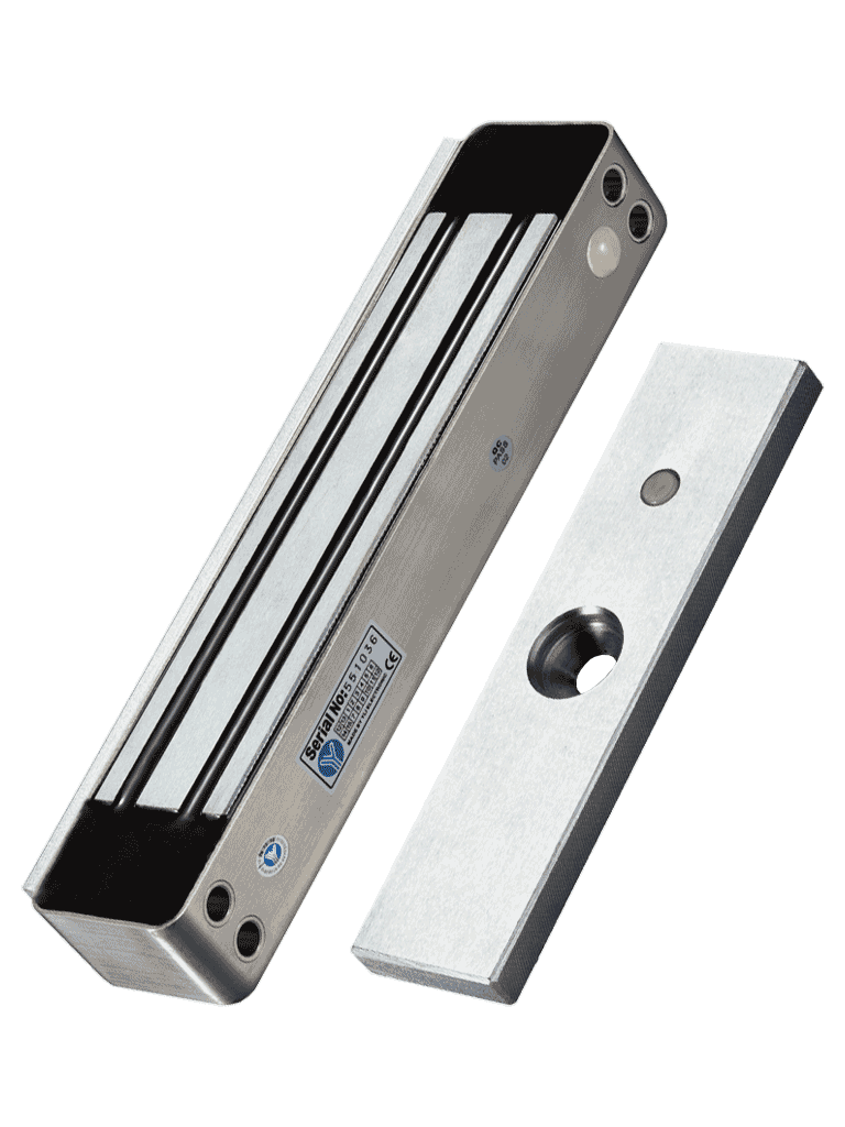 YLI YM280WLED - Cerradura Magnética para exterior IP68 con LED / Fuerza de Sujeción 280Kg /600Lb / Voltaje Dual 12v/24 VDC