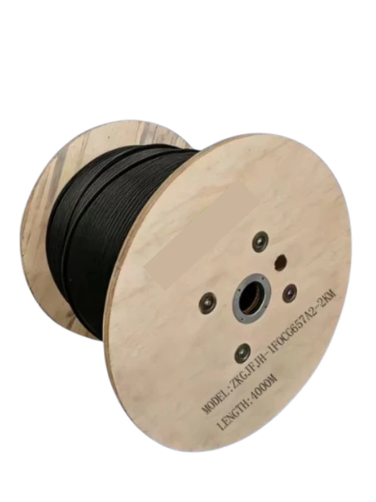 TCE - Fibra Óptica Tipo Drop Redonda G.657A2 / Monomodo / 1 Hilo / Forro de 3 mm / Carrete de 2 KM