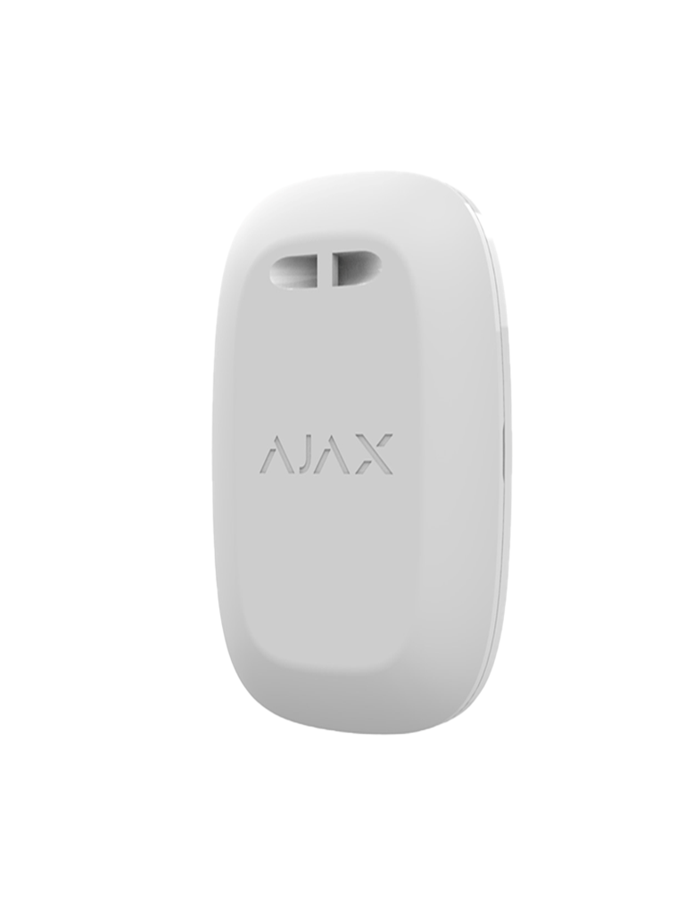 AJAX Button W - Botón  inteligente  multifuncional. Botón de pánico / Control de dispositivos de automatización / Silenciar alarmas de detectores de incendios. Color Blanco (28203.26.WH3)