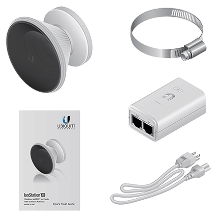 UBIQUITI ISOSTATION IS-5AC - Radio Airmax AC 5.8GHz para exteriores con antena sectorial de 14 dBi y 45 grados de apertura. Potencia de 25 dBm y rendimiento de hasta 450 Mbps.