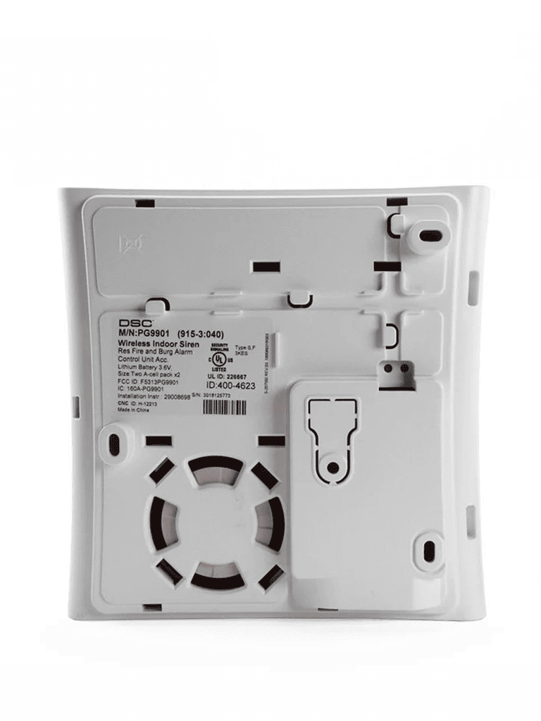 DSC PG9901 BATT - Sirena con led espectroscópico Interior 110 dB c/batería Inalámbrica Power G compatible con NEO, PRO, Qolsys e IoTega