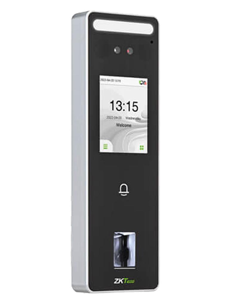ZKTECO SpeedFaceV3L - Control de Acceso y Asistencia Visible Light con Autenticación Facial (500 Rostros), Huella Digital BioID+ (3000), Registro de 200,000 Eventos, IP65 y Conectividad TCP/IP
