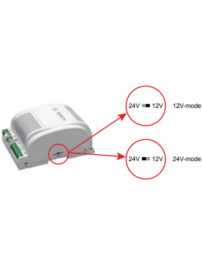 BOSCH A_APSPSU60 - Fuente de energia 12V o 24V / Puerto para bateria integrado / Compatible con controlador AMC2