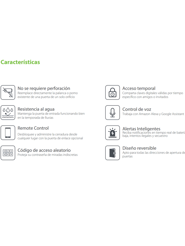 ZKTECO ML200 -  Cerradura inteligente con teclado/ Bluetooth / 100 Usuarios / Compatible con app Zsmart