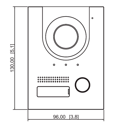 DAHUA VTO2202F-P-S2 - Frente de calle para videoportero IP/ Metálico/ Cámara de 2 MP con 160° de apertura/ IK07/ Exterior IP65/ Visión nocturna/ PoE/ Indicador de voz/ Apertura de chapa/ Solo alimentación PoE/