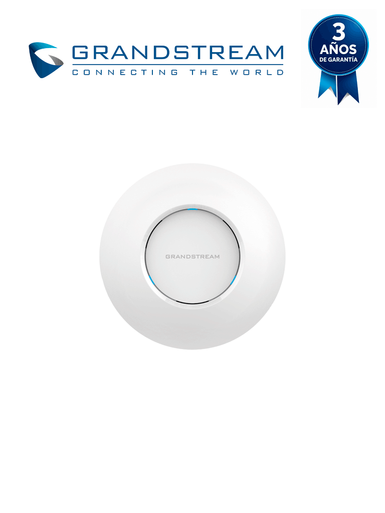GRANDSTREAM GWN7625 - Punto de Acceso Wi-Fi 5 802.11ac Wave 2/ MU-MIMO 4x4:4 (5GHz) + 2x2:2 (2.4GHz)/ Hasta 2.03 Gbps/ 200 usuarios concurrentes/ 2 puertos Gigabit PoE/PoE+/ Mesh y portal cautivo/ Ideal PyMEs/ Secure Boot/ Gestión gratuita GWN.Cloud