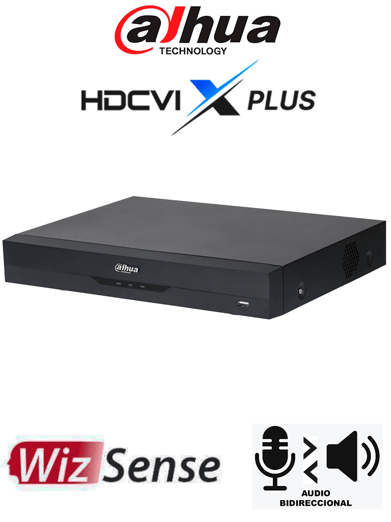 DAHUA DH-XVR5116H-4KL-I3/T - DVR de 16 Canales 4K WizSense/ HDCVI X PLUS/ Audio Bidireccional/ 16 Canales + 16 IP/ Hasta 32 Ch IP/ 2 Canales de Reconocimiento Facial/ SDM Plus/ Codificación con IA/ 1 Bahía de Disco Duro/ Funciones IoT & POS/