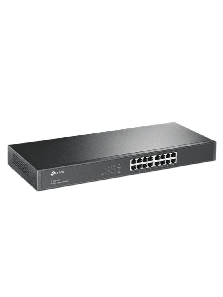 TP-LINK TL-SG1016 - Switch Gigabit no administrable de 16 puertos 10/100/1000 Mbps para rack