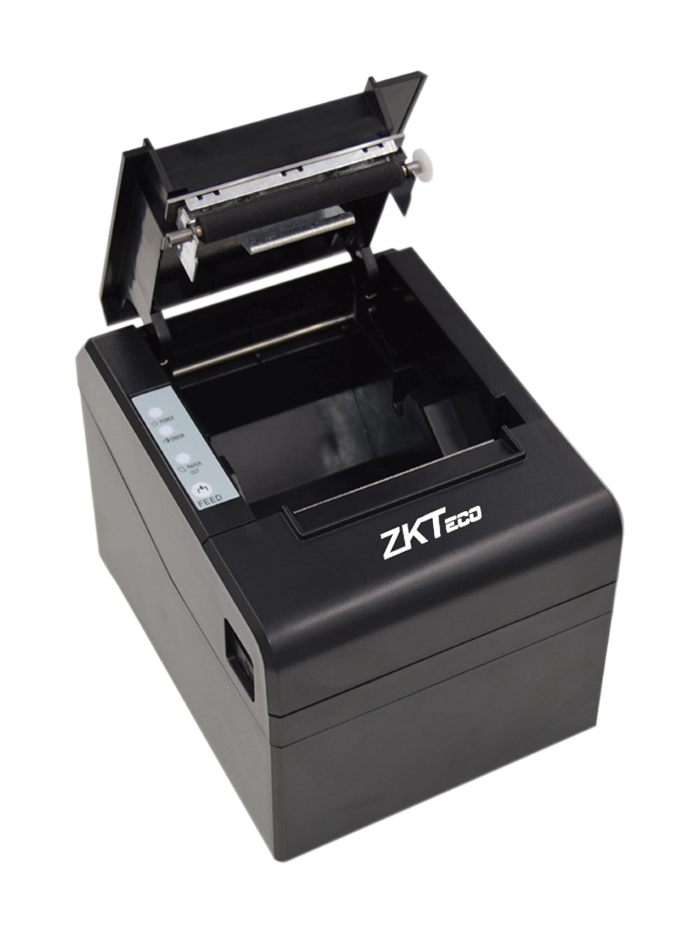 ZKTECO ZKP8001 - Impresora Térmica de 80 mm para Control de Asistencia y Emisión de Tickets, Voltaje de 24V y Conexiones USB, RS232 y RJ11