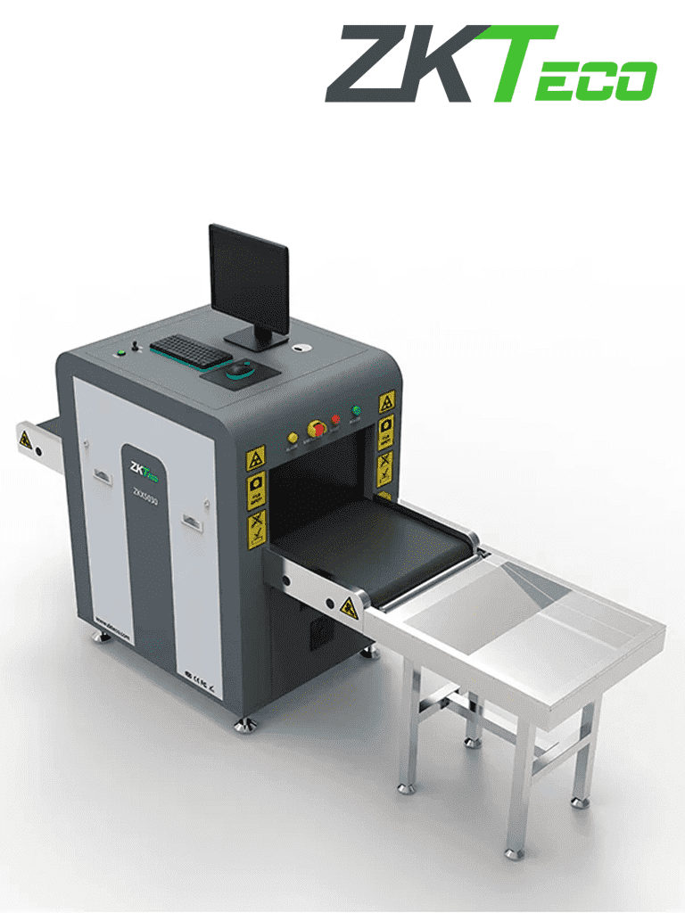 ZKTECO ZKX5030A - Máquina de Rayos X con energía simple, túnel para equipaje de 50 x 30 cm y capacitación en sitio incluida.