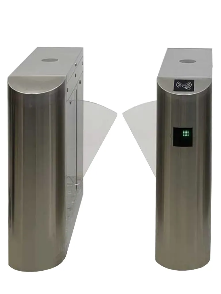 WEJOIN WJTYH101SP - Barreras Peatonal Flap Barrier Bidireccional con Aletas de Acrílico 3 Millones de Ciclos pase 25 - 35 por minuto Compatible con Controles de Acceso