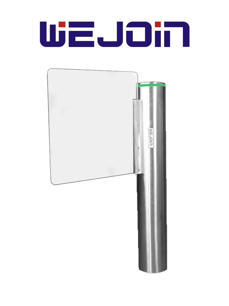 WEJOIN WJTBH301BL - Puerta de Cortesia Abatible Bidireccional, Para Alto Flujo, 3 Millones de Ciclos, 25 - 35 Aperturas por Minuto Aleta de Acrílico, Compatible con Cualquier Control de Acceso
