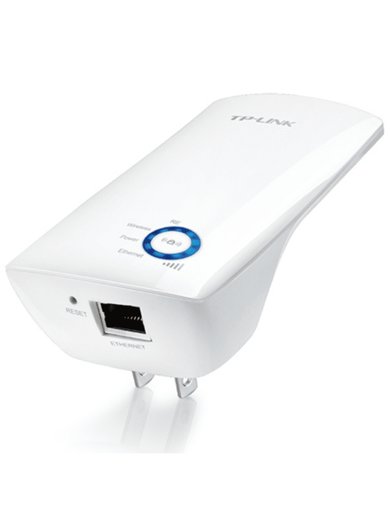 TP-LINK TL-WA850RE - Repetidor inalámbrico universal de señal WiFi, hasta 300Mbps en 2.4GHz, con 2 antenas internas, 1 puerto RJ45, modo extensor de rango y punto de acceso.